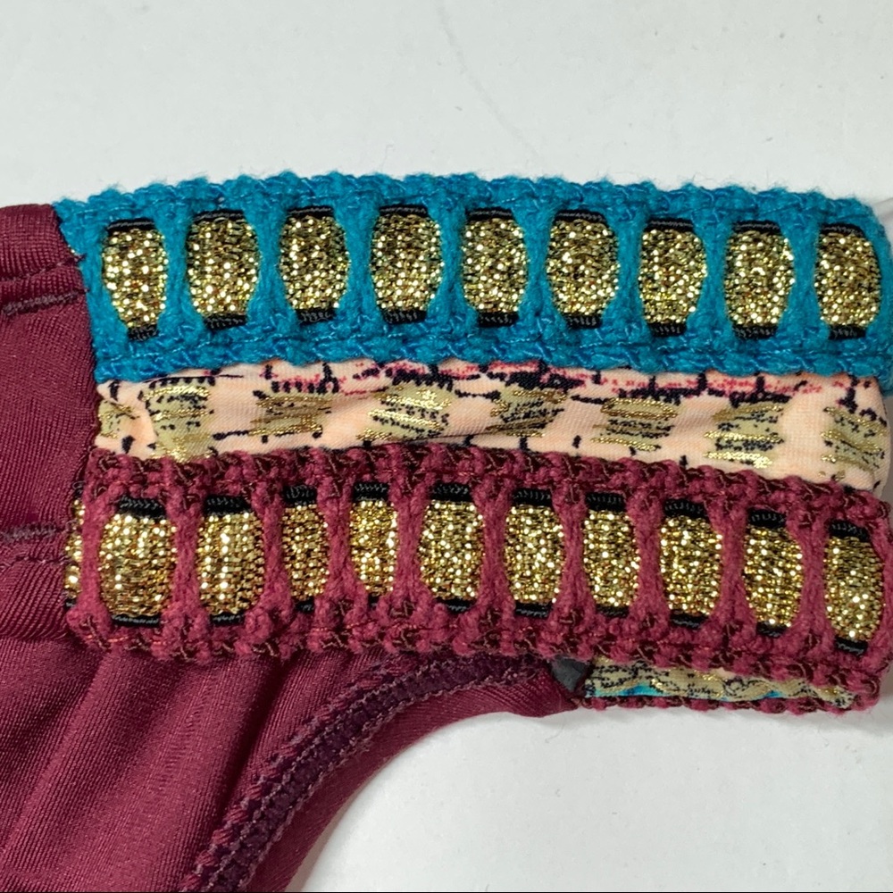 La Blanca Mahogany Stitch Hipster Bikini Bottom Mid Rise Swimwear - Picture 6 of 9